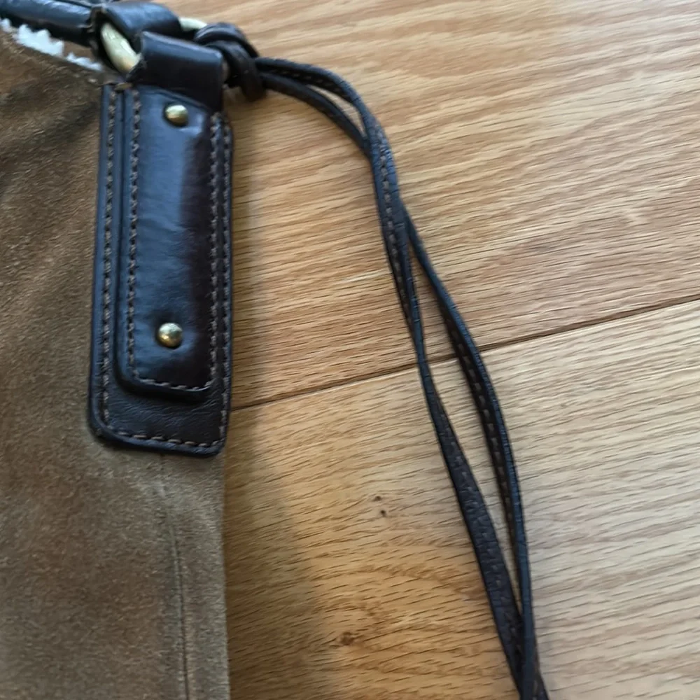 Ugg sheepskin sack purse in tan